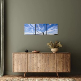 Tablou - Paragliding (cu ceas) (90x30 cm)