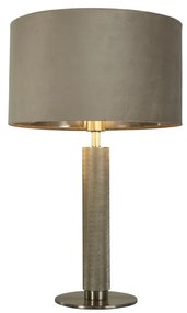 Veioza/Lampa de masa design decorativ London argintiu/taupe