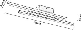 Rabalux 71528 - Plafonieră LED LIRIEN LED/18W/230V 3000K neagră