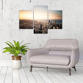 Tablou apusului de soare deasupa orașului (90x60 cm)
