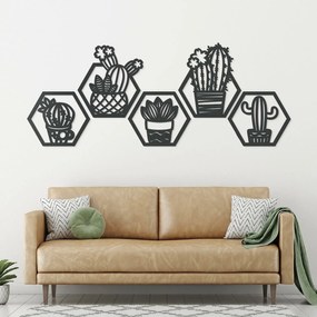 DUBLEZ | Set de Tablouri Hexagonale - Cactuși