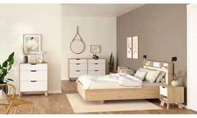 Noptieră albă-în culoare naturală Ikast – Tvilum