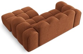 Colțar teracotă cu tapițerie din chenille (cu colț pe partea dreaptă/cu șezlong) Treno – Cosmopolitan Design