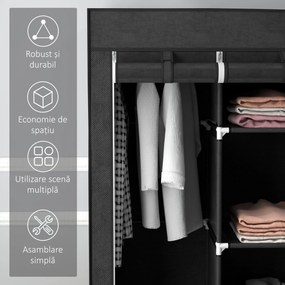 Homcom sifonier Pliabil Textil – Cu Rafturi &amp; Sertare, Ideal pentru Spatii Mici | Aosom Romania