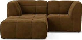 Colțar galben muștar cu tapițerie din catifea (cu colț pe partea stângă/cu șezlong) Aloha – Makamii