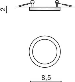 Azzardo AZ2832 - LED Lampă încastrată baie SLIM 1xLED/6W/230V IP44