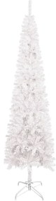 Brad de Craciun artificial subtire, alb, 150 cm 1, Alb, 150 cm