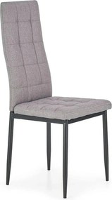 Scaun tapitat K292, gri/negru, stofa clasica/metal, 42X47X98 CM
