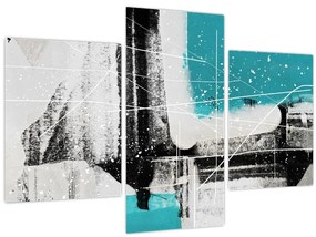 Tablou - Abstract turcoaz (90x60 cm)