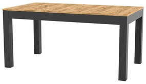 Masă de sufragerie Weston (Stejar + negru) (pentru 6-8 persoane). 1082833
