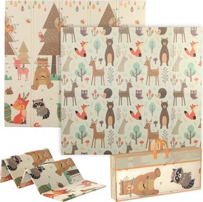 AIYAPLAY Covoraș de joacă pentru bebeluși, covoraș de joacă pliabil, temă pădure și animale | Aosom Romania