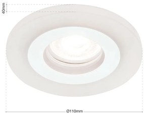 Spot incastrabil tavan GLOW D-11cm alb