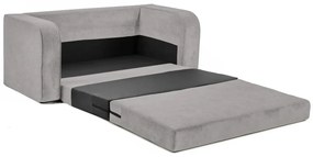 Canapea Extensibilă 2 locuri LETO, cu saltea pliabilă, 160 x 77 x 83 cm, Gri-Run-Again