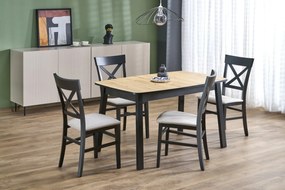 Masa extensibila Barril stejar artizan/negru L130-170 cm