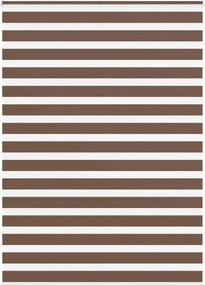 vidaXL Jaluzea tip zebra maro lățime țesătură 150,9 cm poliester