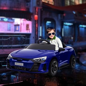 HOMCOM Vehicul electric pentru copii 12 V - telecomandă parentală - efecte sonore, luminoase - Audi RS E-tron GT albastru | Aosom Romania
