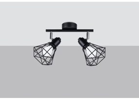 Spot ARTEMIS 2xE14/40W/230V negru Sollux SL.1106