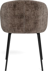 MAZZONI EXPORT CLARA Maro Stins (țesătură Juto 24)/picioare negre - SCAUN MODERN ADÂNC TAPIȚAT PENTRU SALON/LIVING/BIROU LOFT