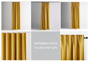 Draperie galbenă termoizolantă/dimout (semi-opacă) 140x270 cm Kierra – Restilo