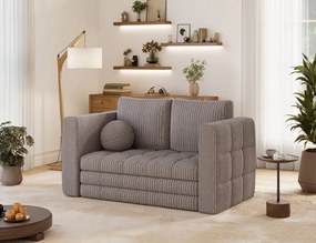 Canapea Kastol , light gri velour extensibil, 137x71x74 cm – Modullo 04