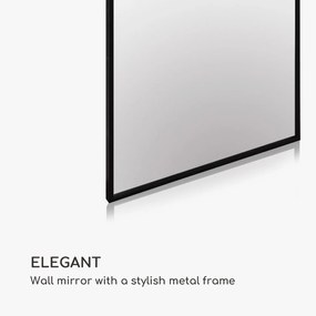 Croxley Oglindă de perete în ramă metalică dreptunghiulară 90 x 60 cm