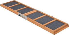 vidaXL Rampă pentru câini, gri, 120x30 cm, lemn masiv de brad