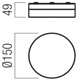 Plafonieră LED Redo 01-3733 FRISBI LED/8W/230V IP44 negru