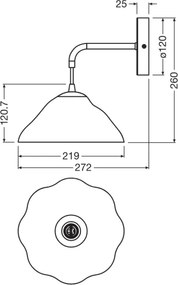 Osram - Aplica de perete LOTUS LEAF 1xE14/5,5W/230V