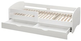 Pat de o persoană 80 cm Carecen (alb) (cu somieră) (cu sp. depozitare). 1116279