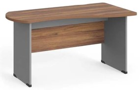 Birou de colt Manager 140 x 80 cm, dreapta, nuca warmia / gri