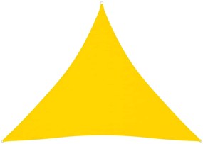 Parasolar, galben, 4,5x4,5x4,5 m, tesatura oxford, triunghiular Galben, 4.5 x 4.5 x 4.5 m