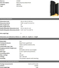 Aplica de perete design LUX Asco 115364 HZ