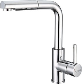 Baterie bucatarie cu dus extractibil Alveus Siros crom lucios
