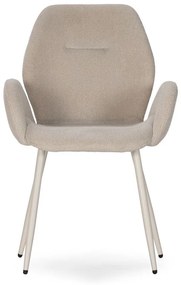 Set de scaune de sufragerie bej 2 buc. tapițat Ansu – Marckeric