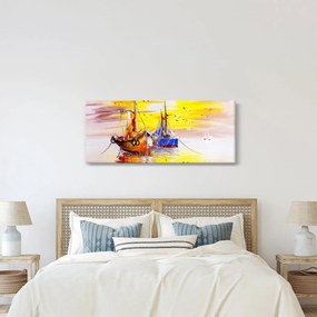 Tablou - Pictură barcă (120x50 cm)