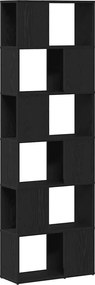 vidaXL Dulap cu cărți/Separator de cameră Stejar negru 60x24x186 cm