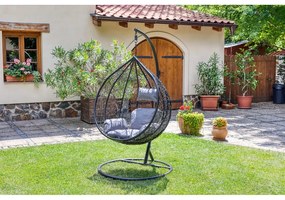 Fotoliu din ratan gri închis Bonami Selection Noela