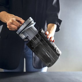 Rowenta X-Force Flex 15.60 RH99F1, 520W, 230AW, 0.9 litri, 32.4V, Autonomie 80 min, Auto power, LED, Display, Flex, Negru/Bronz