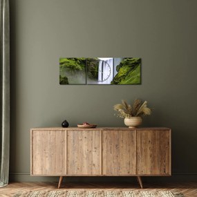 Tablou cu cascade (cu ceas) (90x30 cm)