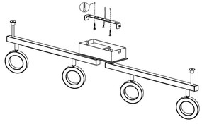 Eglo 96182 - Spot CARDILLIO 1, 4xLED 3,2W + 2xLED 3,3W, 230V