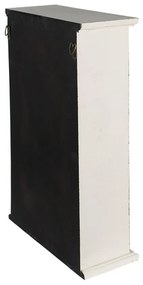 Dulapior decorativ de perete, alb, din lemn, aspect vintage, Ornette