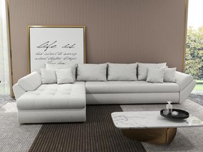 Colțar extensibil dumonde cu ladă de depozitare si sezut confortabil din spuma high-density, Loana XL Euphoria Ivory 335x185 cm