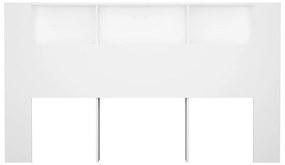 Tăblie de pat cu dulap, alb, 180x18,5x104,5 cm