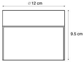 Plafonieră modernă albă cu sticlă transparentă - Puck