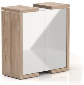 Dulap mediu Lineart 111,2 x 50 x 118 cm, ulm deschis / alb
