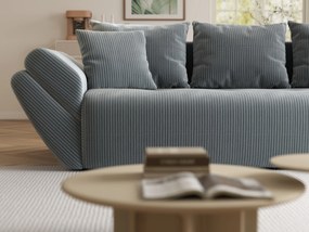 Canapea extensibilă dumonde cu ladă de depozitare si sezut confortabil din spuma high-density, Berlin Zoom Grey 250x100 cm