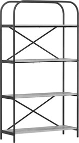 vidaXL Raft pentru cărți Gri Sonoma 80 x 30 x 146 cm Lemn compozit