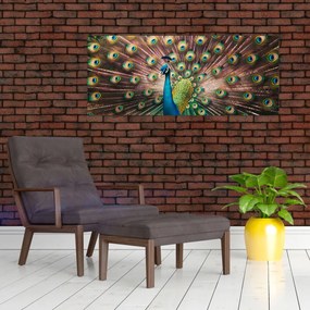 Tablou - Păun (120x50 cm)
