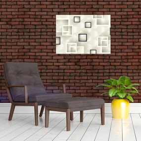 Tablou pe sticlă geometric abstract (70x50 cm)