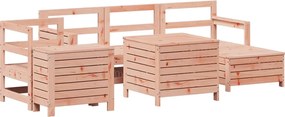 vidaXL Set canapele grădină, 7 piese, lemn masiv brad douglas